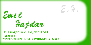 emil hajdar business card